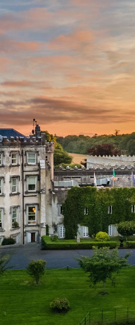 Exterior aerial view of ballyseede castle hotel