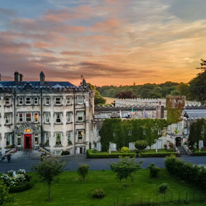 Exterior aerial view of ballyseede castle hotel