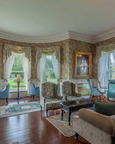 Vintage drawing room at ballyseede castle hotel in ireland