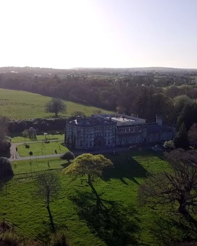 Aerial view of Ballyseede castle hotel in ireland