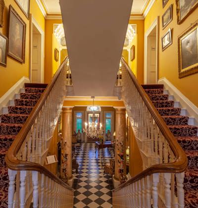 Staircase inside the ballyseede castle hotel