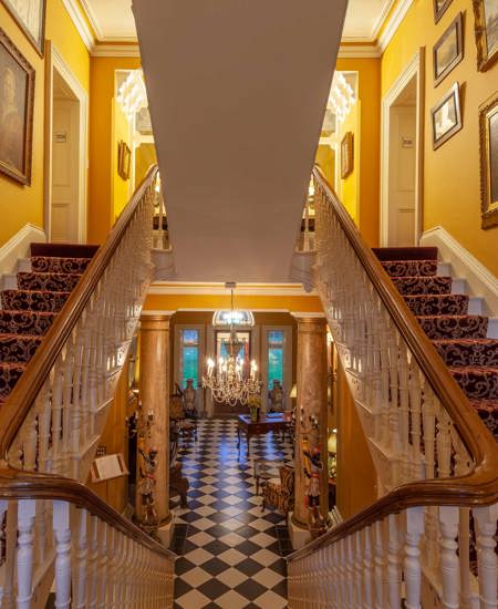Staircase inside the ballyseede castle hotel