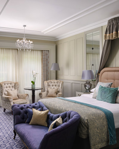 Irish country house hotel suite with original styling