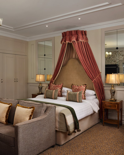 4 star castle estate hotel room with luxury furnishings in kerry
