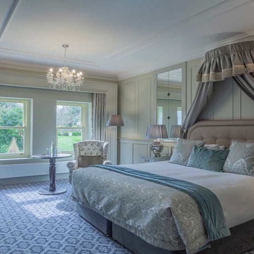Ballyseede hotel suite in purple and blue in kerry