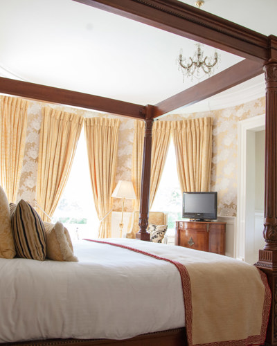 Interior of 4 star honeymoon suite at ballyseede castle hotel